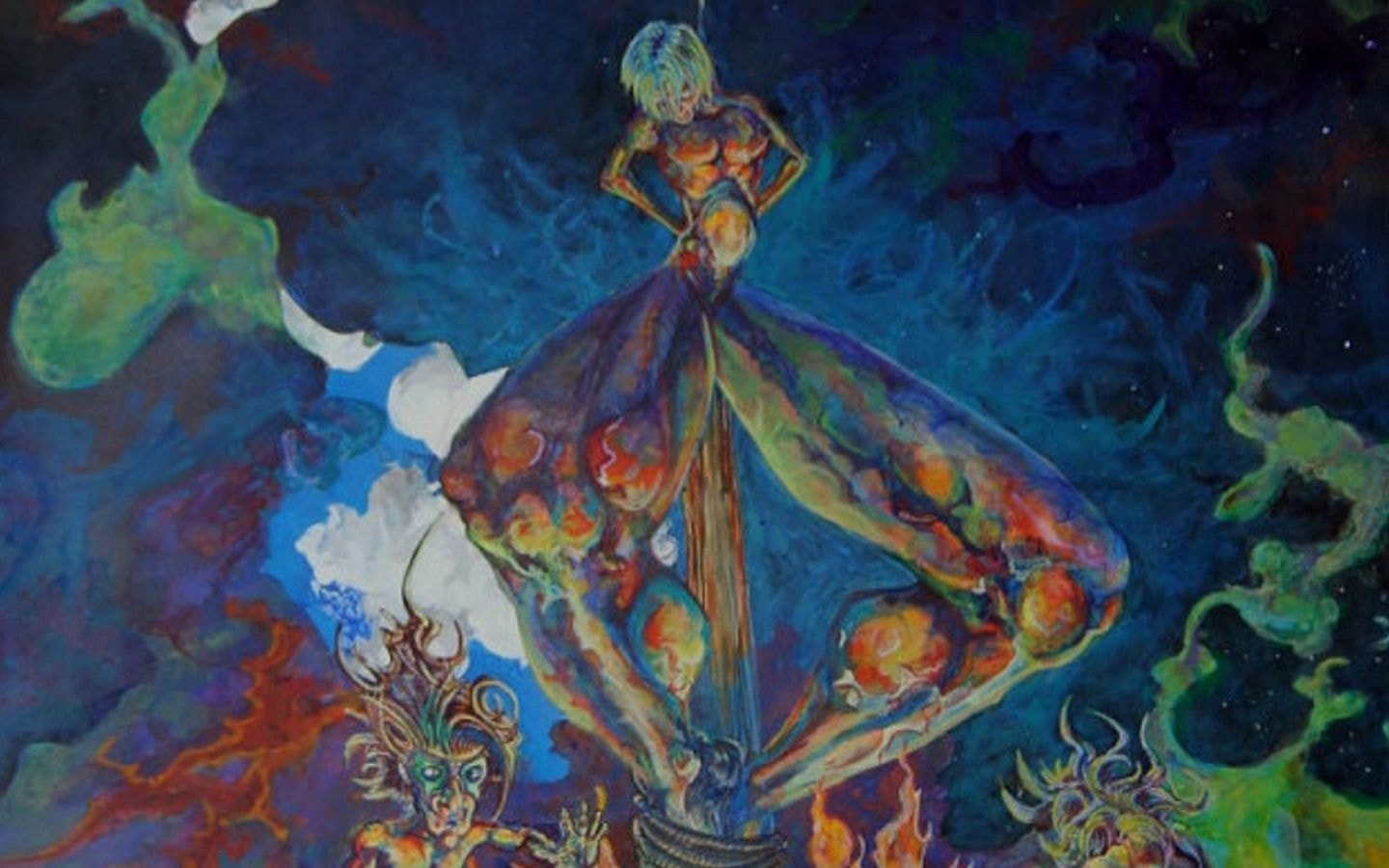 castration of long legs fire tied burning woman witches