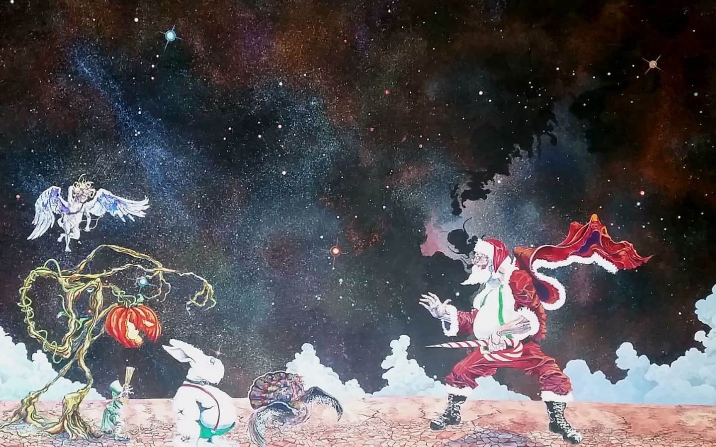 envious uprising santa sword bunny pumpkin man turkey angel